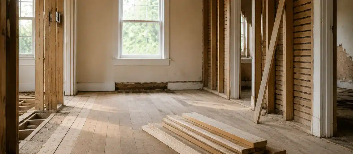 older Maine or New Hampshire home under renovation before asbestos testing