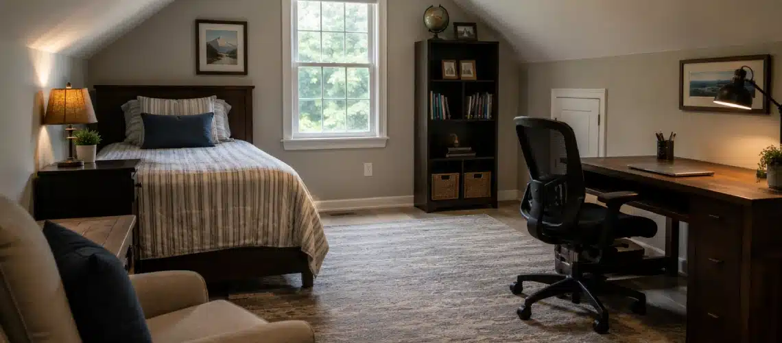 bonus room above a garage with uneven airflow conditions in a Maine or New Hampshire home