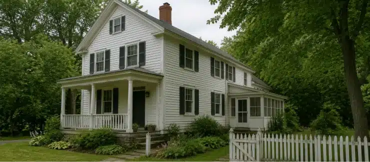 older New England home in Maine or New Hampshire before renovation planning