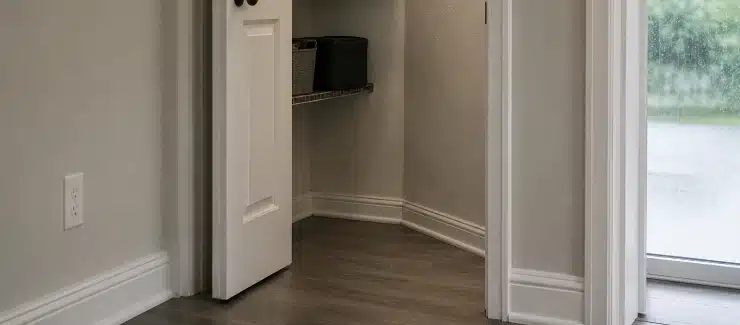closet moisture concern in a Florida home after heavy rain