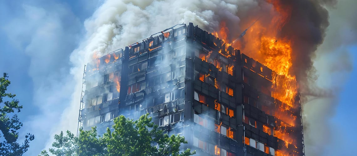 Air quality testing after flood or fire