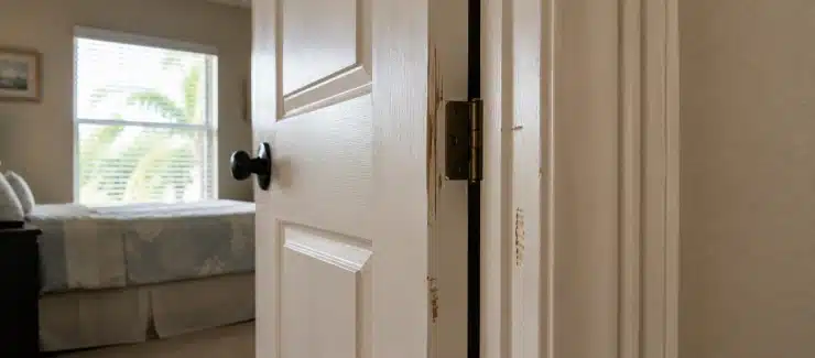 Interior door sticking from humidity in a Florida home