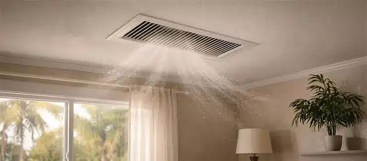 Airborne dust particles released from HVAC vents contribute to dust allergies in Florida homes